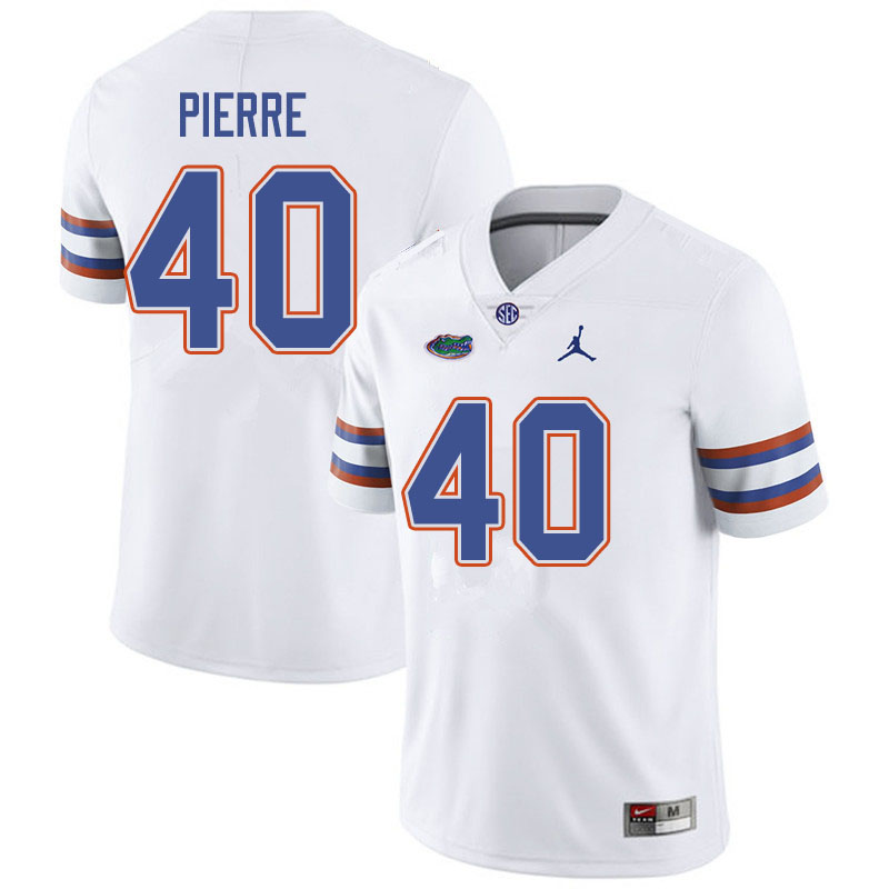 Jordan Brand Men #40 Jesiah Pierre Florida Gators College Football Jerseys Sale-White - Click Image to Close